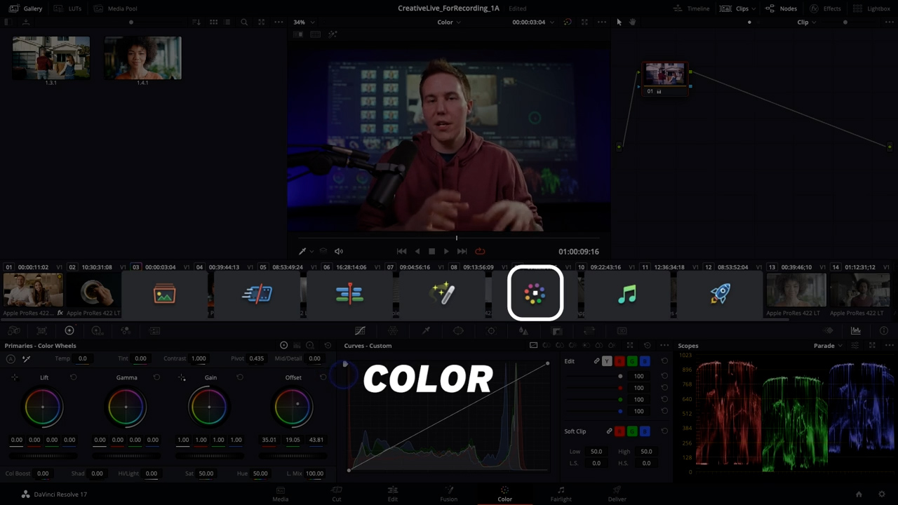 CreativeLive - Color Correction in DaVinci Resolve 达芬奇中的色彩校正课程