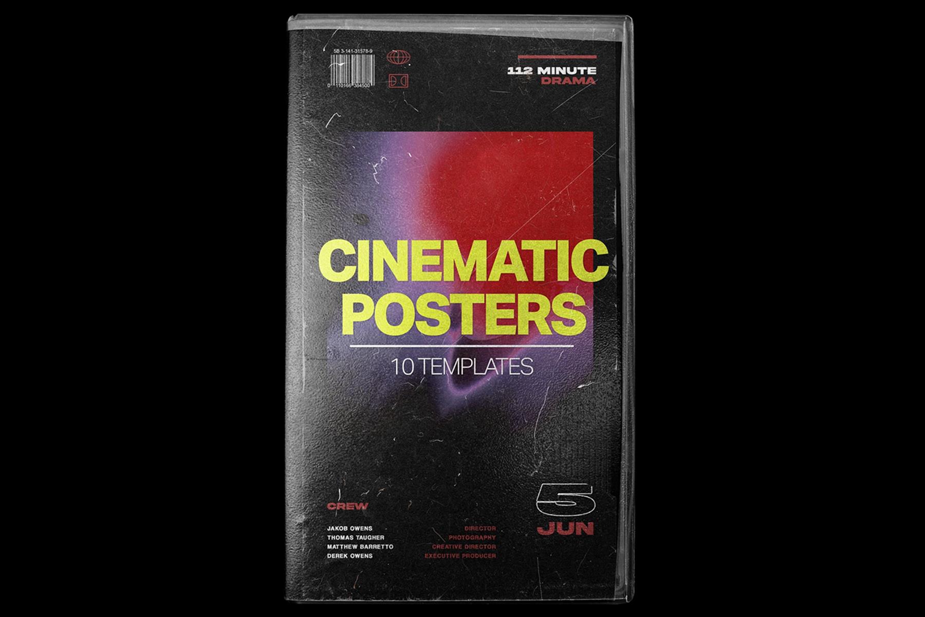 POSTER TEMPLATES  10个影视平面海报模板Premiere、After Effects、Final Cut、Resolve、Photoshop – DUNEFILM