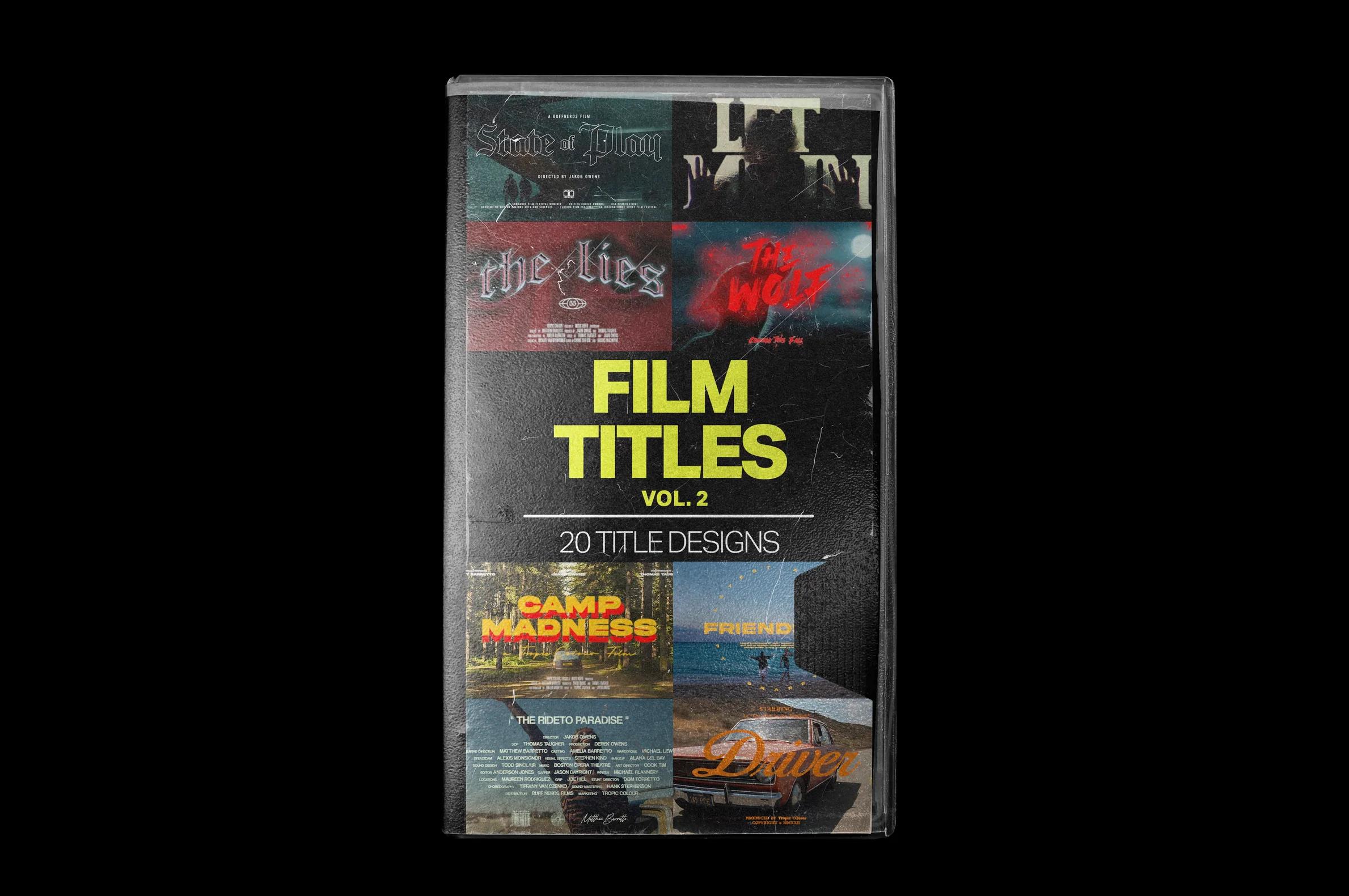 Tropic Colour FILM TITLES VOL.2 20个完全自定义史诗电影标题 Premiere、Final Cut、Photoshop、RESOLVE