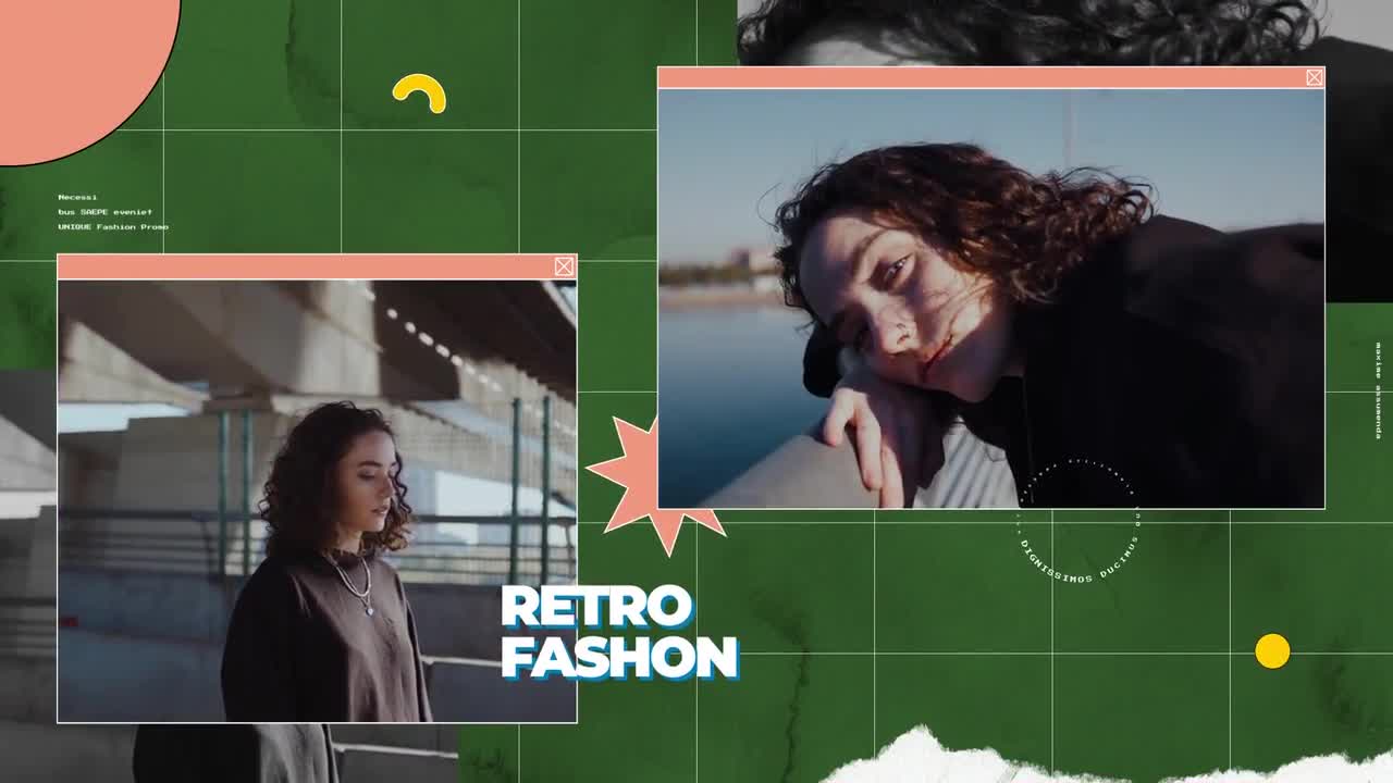 【NEW】2022 Retro Fashion  4K复古时尚排版动画Premiere模板 – DUNEFILM