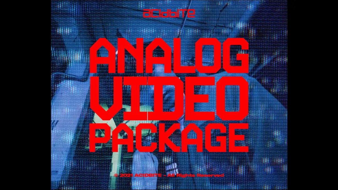 AcidBite – Analog Video Package 90年代VHS磁带 VCR录机播放器噪点、故障、取景器覆盖、滤镜过渡等资产 – DUNEFILM