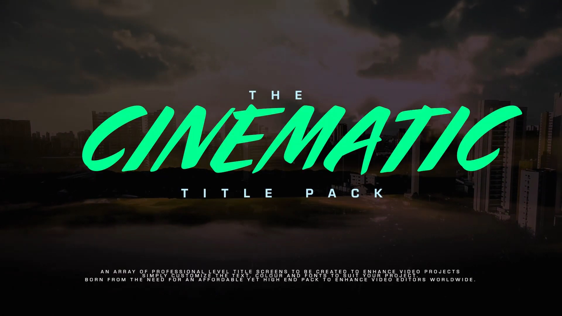 The Cinematic Titles Pack V1 4K优质电影动态图形PR/PSD/PNG标题模板