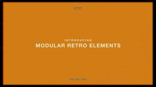 Ezra Cohen Modular Retro Elements 30+ 4K模块化复古屏幕循环元素和故障过渡