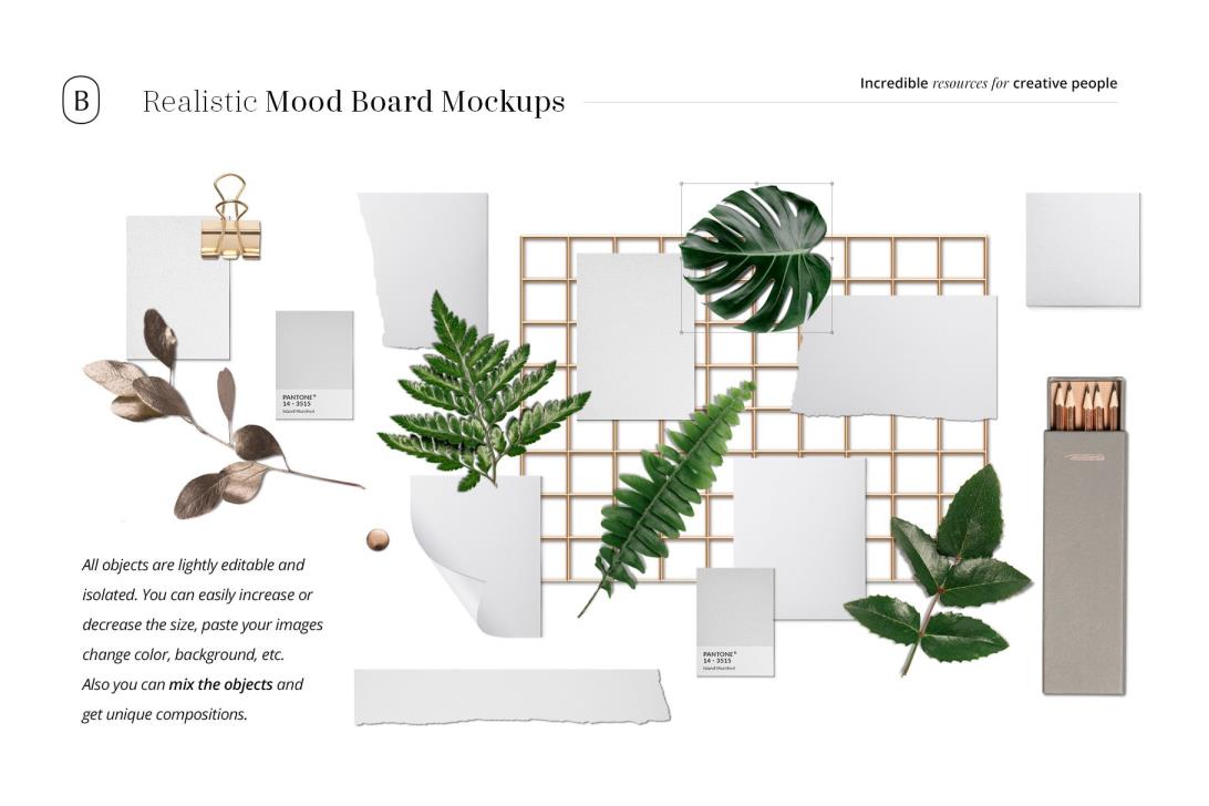 Realistic Mood Board Mockups vol.2 优质纹理照片Photoshop模板PSD