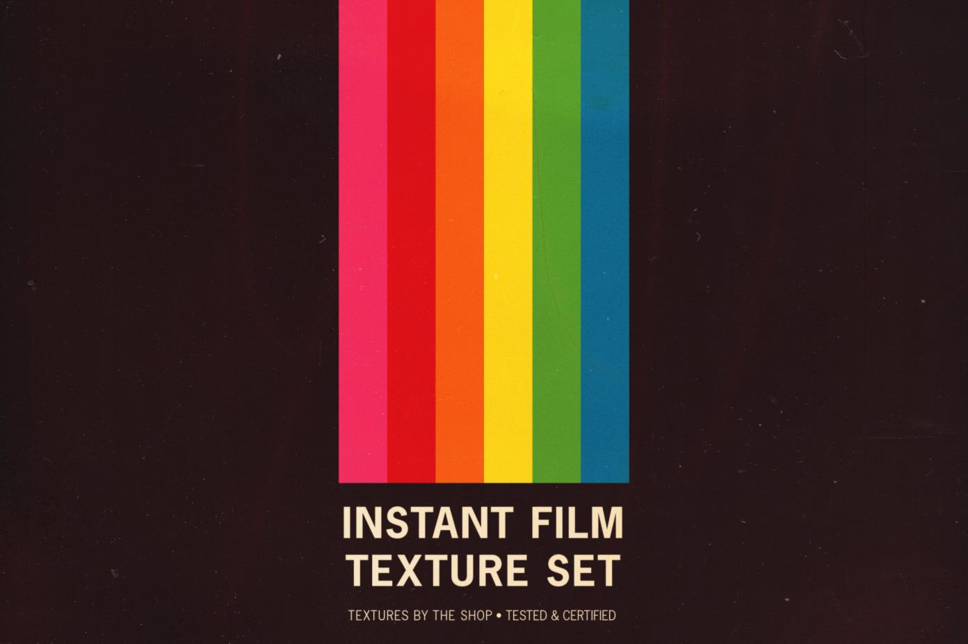 Expired instant film texture pack 18种真正的宝丽来照片镜头框架、复古色彩叠加效果划痕和开裂纹理 摄影后期叠加