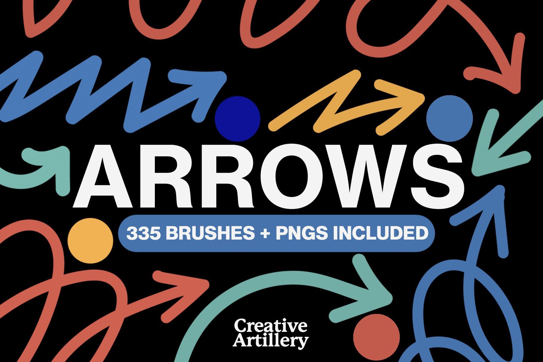 Arrows Brush 335个箭头PNG图形和Photoshop笔刷 – DUNEFILM