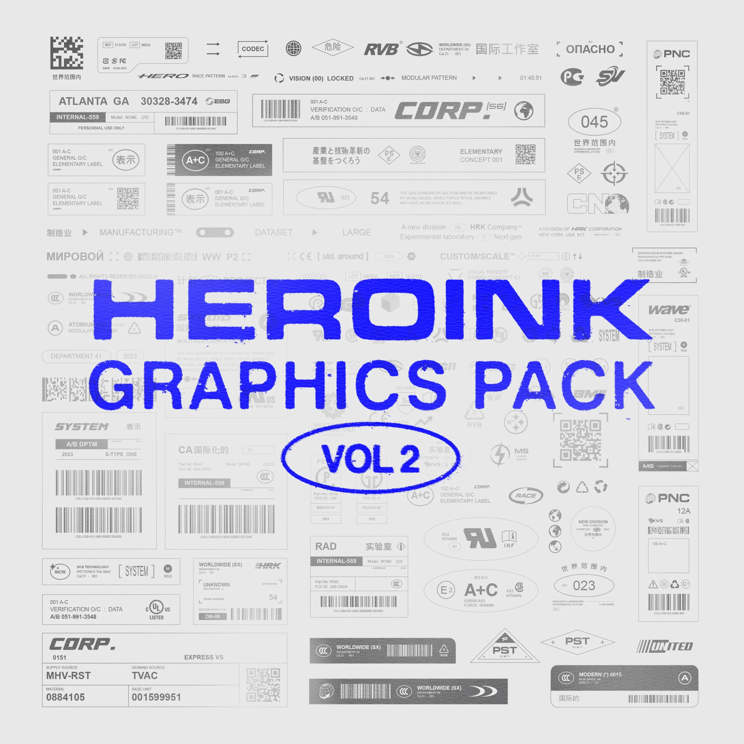 HEROINK GRAPHICS PACK (VOL.2)  150个高品质矢量图标新潮设计图形包 V2 – DUNEFILM