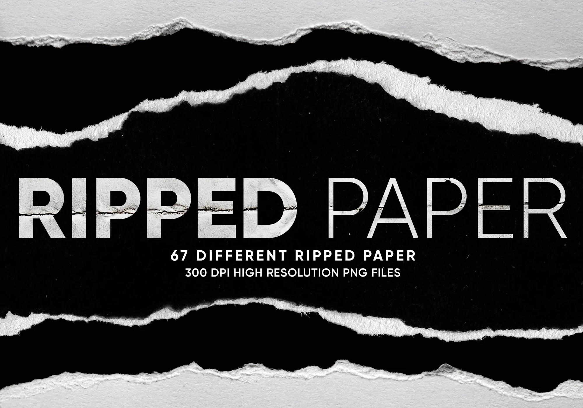 Jorge Salazares – Ripped Peper 60多种高分辨率PNG撕纸纹理 – DUNEFILM