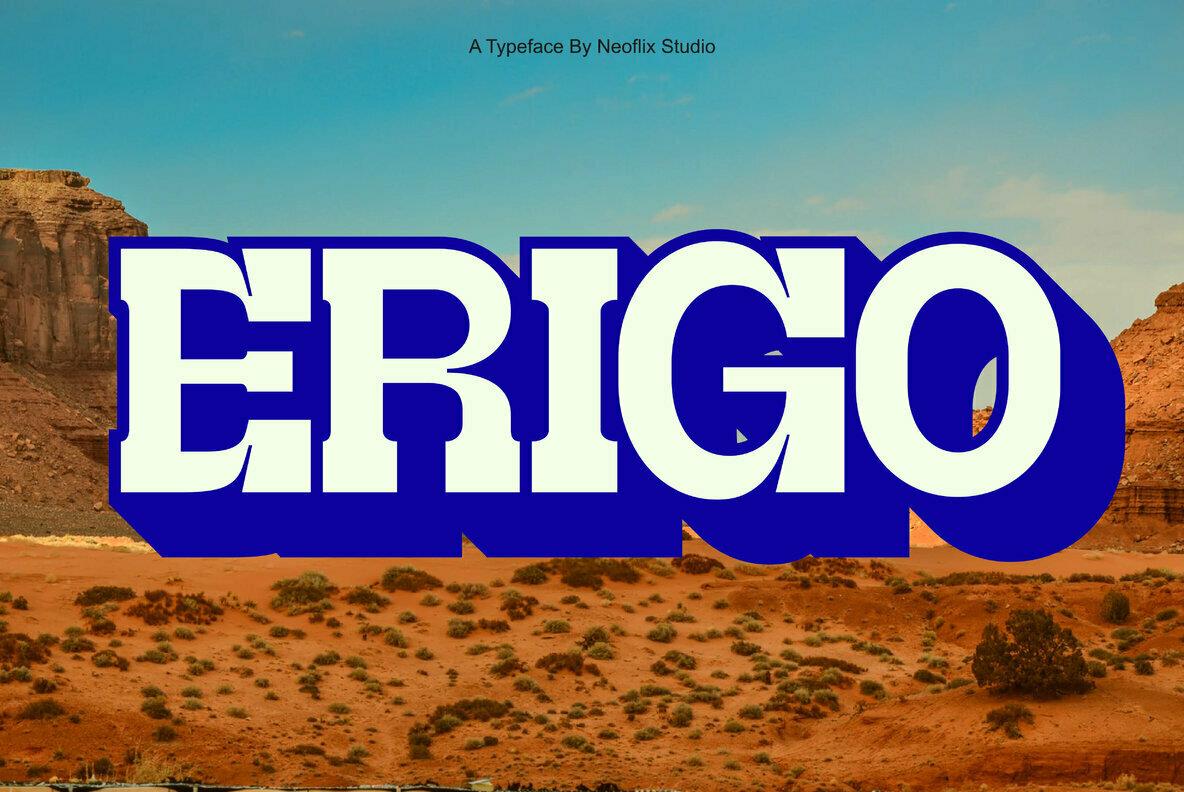 Erigo by Neoflix Studio 一款复古衬线海报设计字体 – DUNEFILM