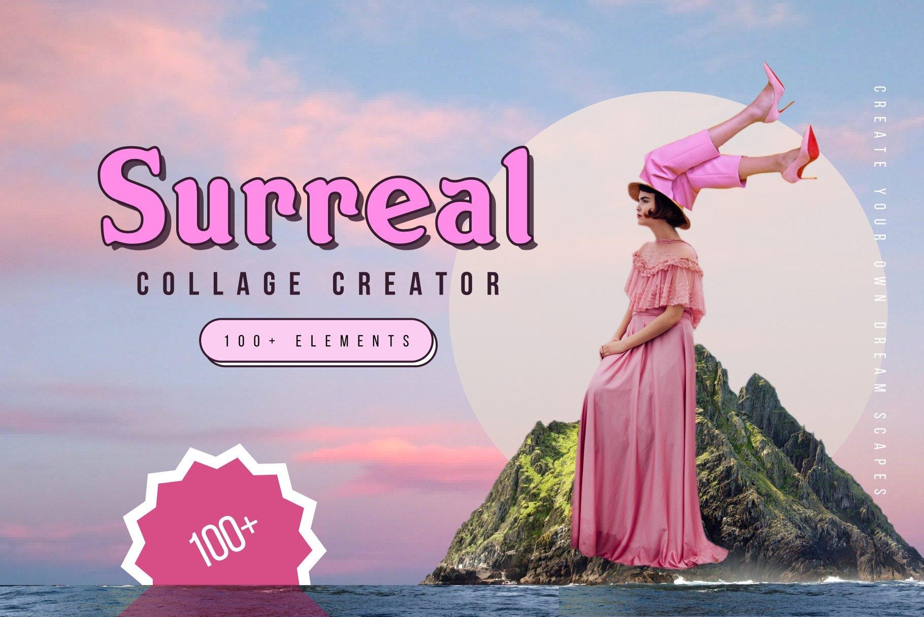 Surreal Collage Creator Art Maker 超100张印刷拼贴画免扣PNG海报元素 – DUNEFILM