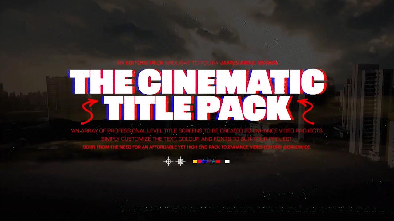 The Cinematic Title Pack Bundle 40多种4K电影标题捆绑包 Premiere动态图形Mogrt、PSD、PNG