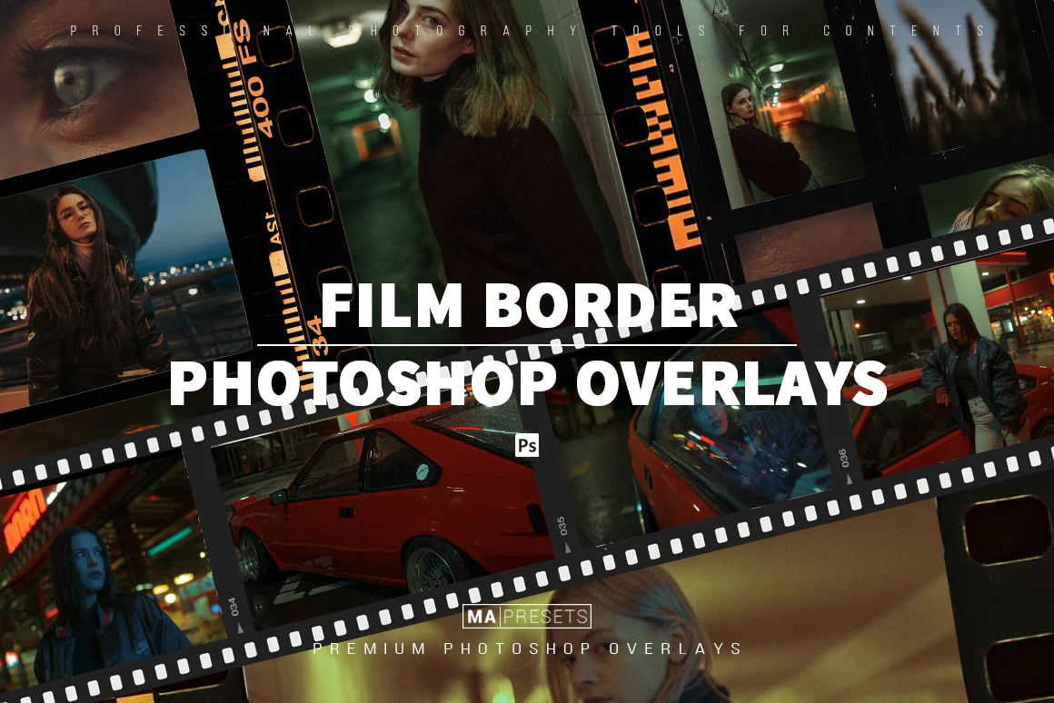 75 FILM BORDER OVERLAYS 75张摄影后期电影胶片帧边框图片覆盖叠加 – DUNEFILM