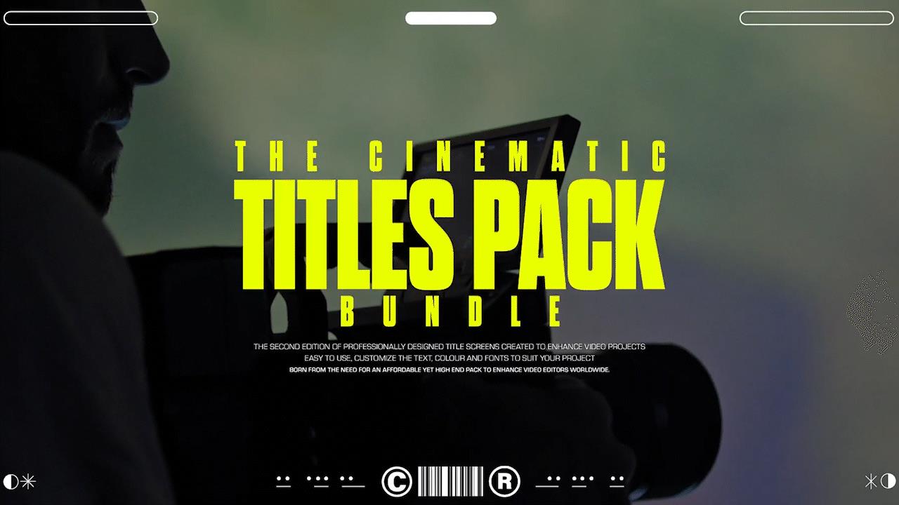 The Cinematic Title Pack Bundle 40多种4K电影标题捆绑包 Premiere动态图形Mogrt、PSD、PNG