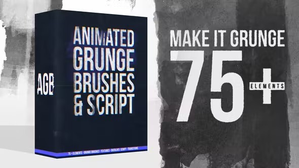 Animated Grunge Brushes Collection 动画纹理过渡画笔集合 – DUNEFILM