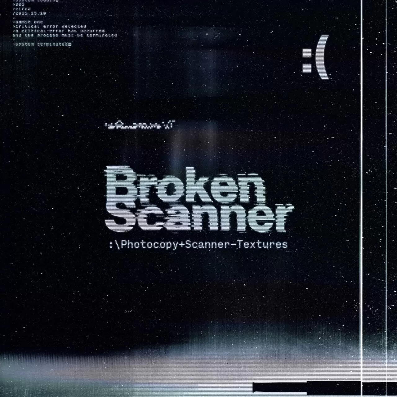 Bracken 80张扫描仪纹理 高分辨率 损坏故障背景纹理 Broken Scanner – DUNEFILM