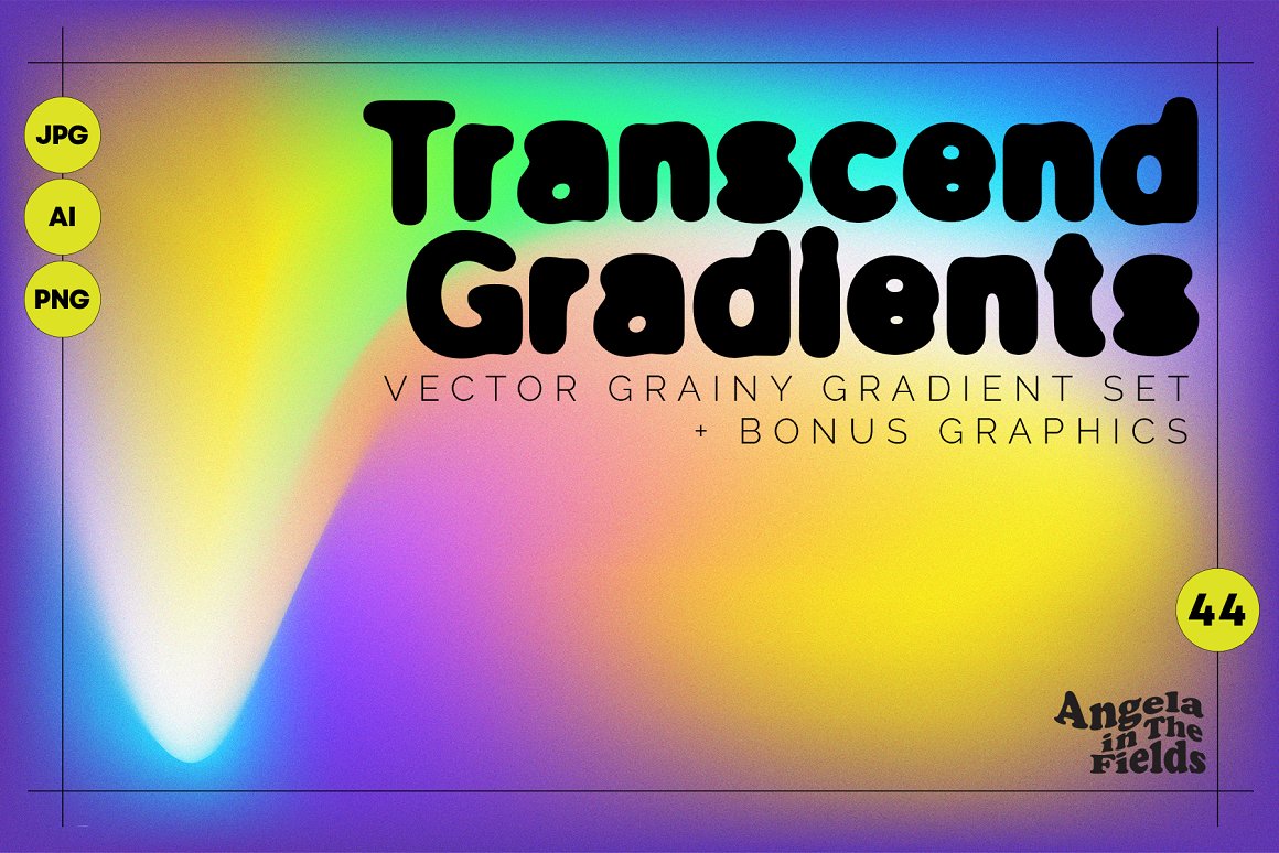 Retro 90s Gradients + Bonus Graphics 复古90年代渐变 + 赠品图形 – DUNEFILM