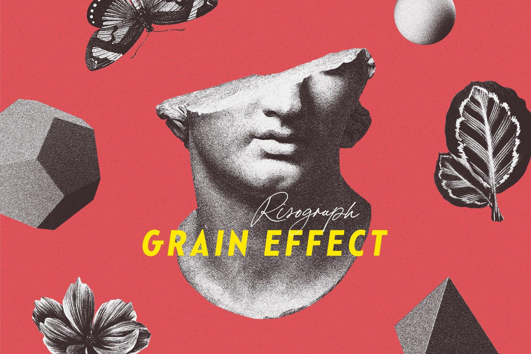 用于Photoshop复古印刷颗粒效果Risograph Grain Effect – DUNEFILM