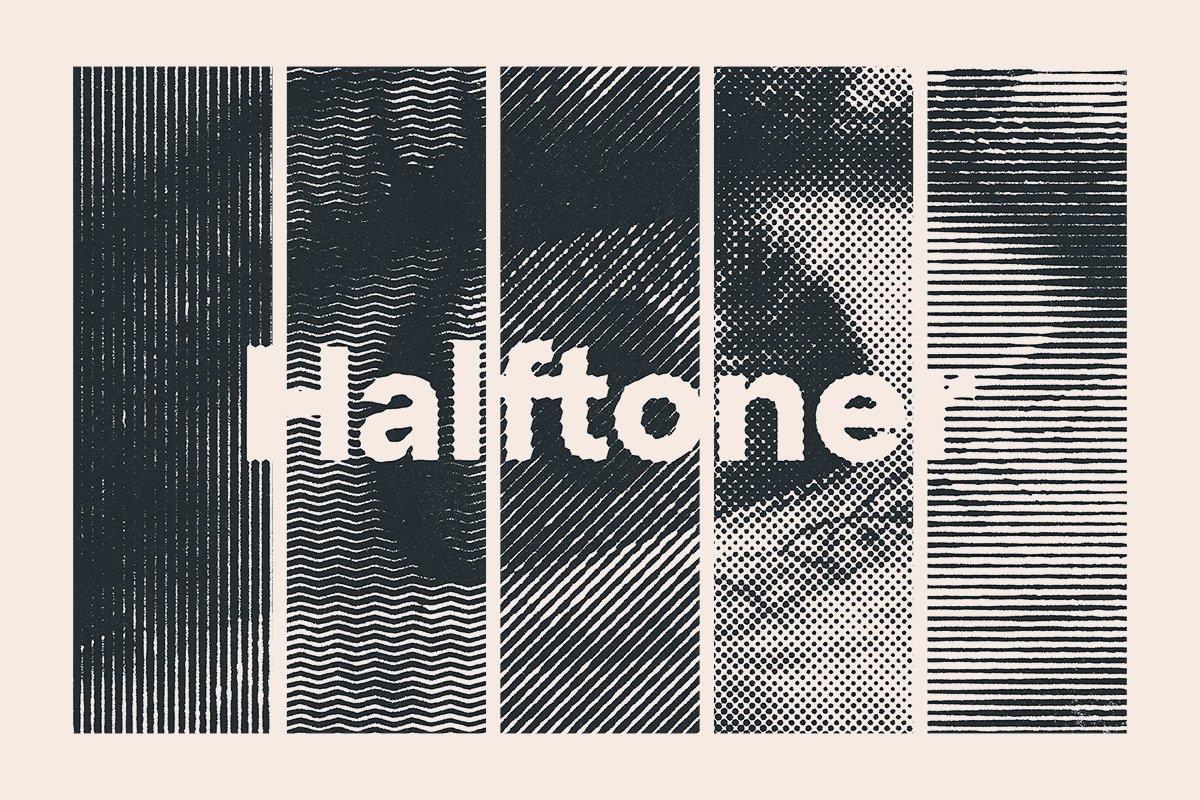 5 Retro Halftone Effects 5种半色调复古半色调效果 – DUNEFILM