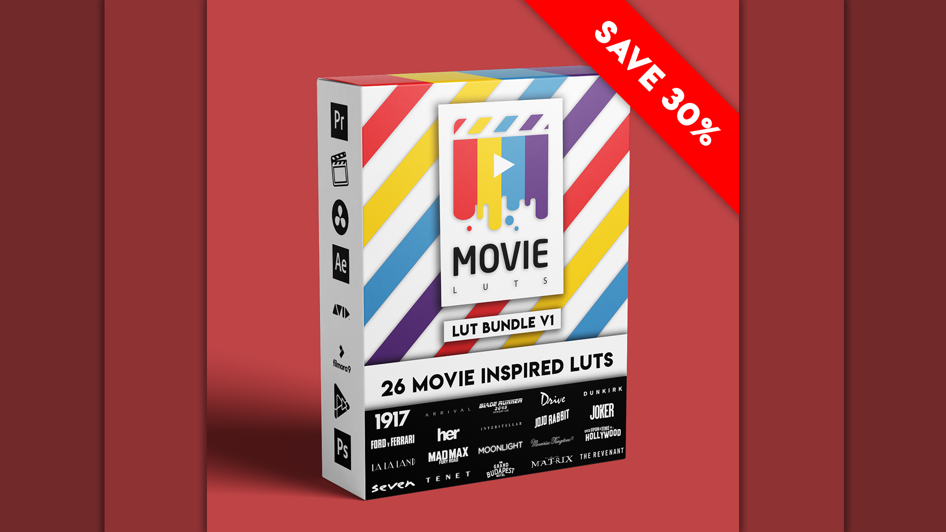 Movie LUTs Lightroom Profiles Bundle V1 26种LUT 好莱坞电影外观