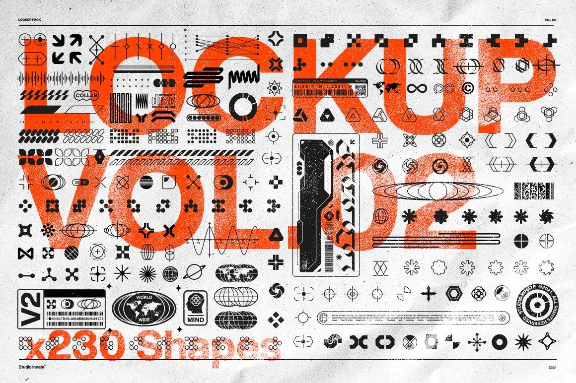 Lockup Vector pack vol2 ×230矢量形状海报图形 AI PNG SVG文件 – DUNEFILM