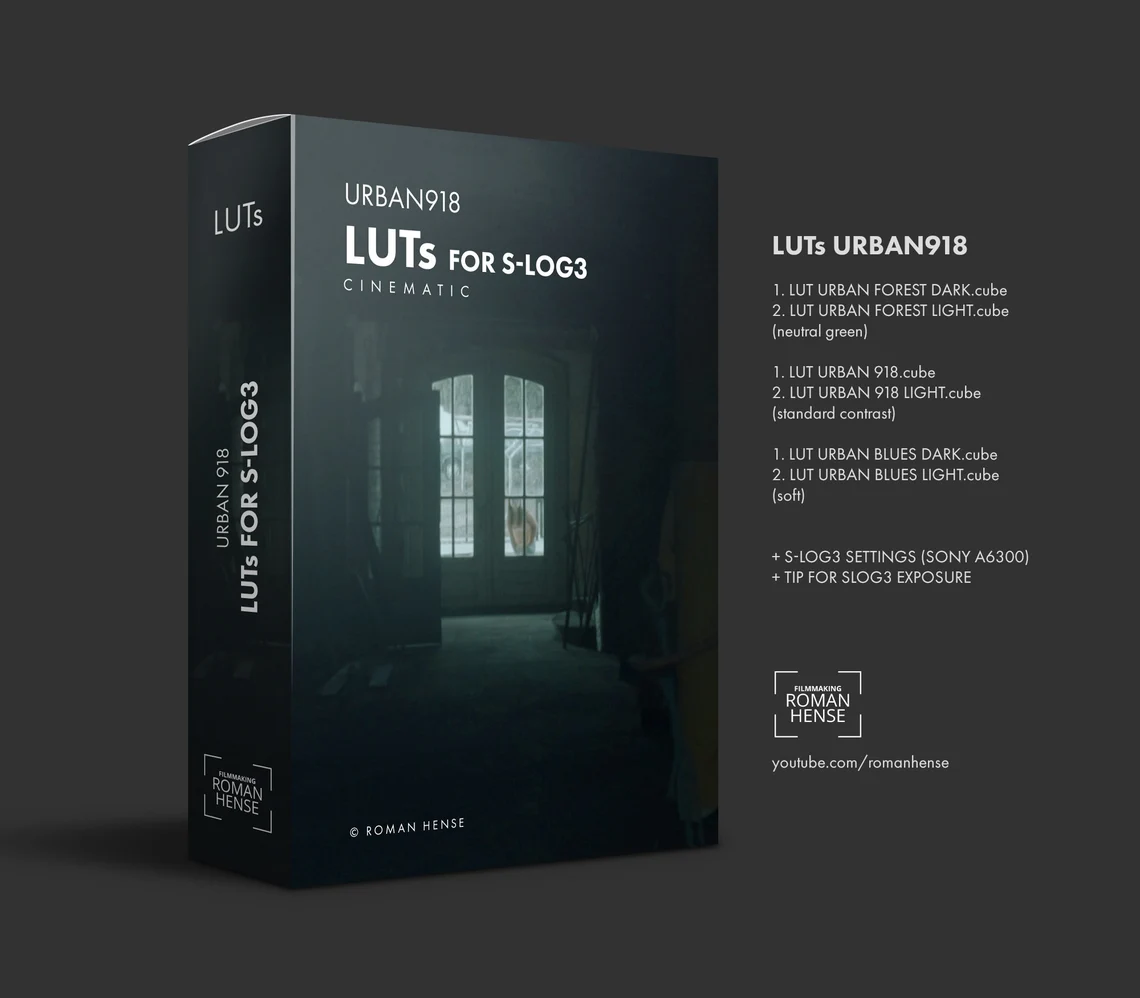 Roman Hense 用于 S-LOG 颜色分级电影感CINEMATIC LUT CUBE – DUNEFILM