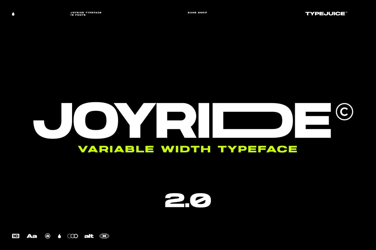 Joyride Extended Typeface 扩展字体可变宽度无衬线字体 – DUNEFILM