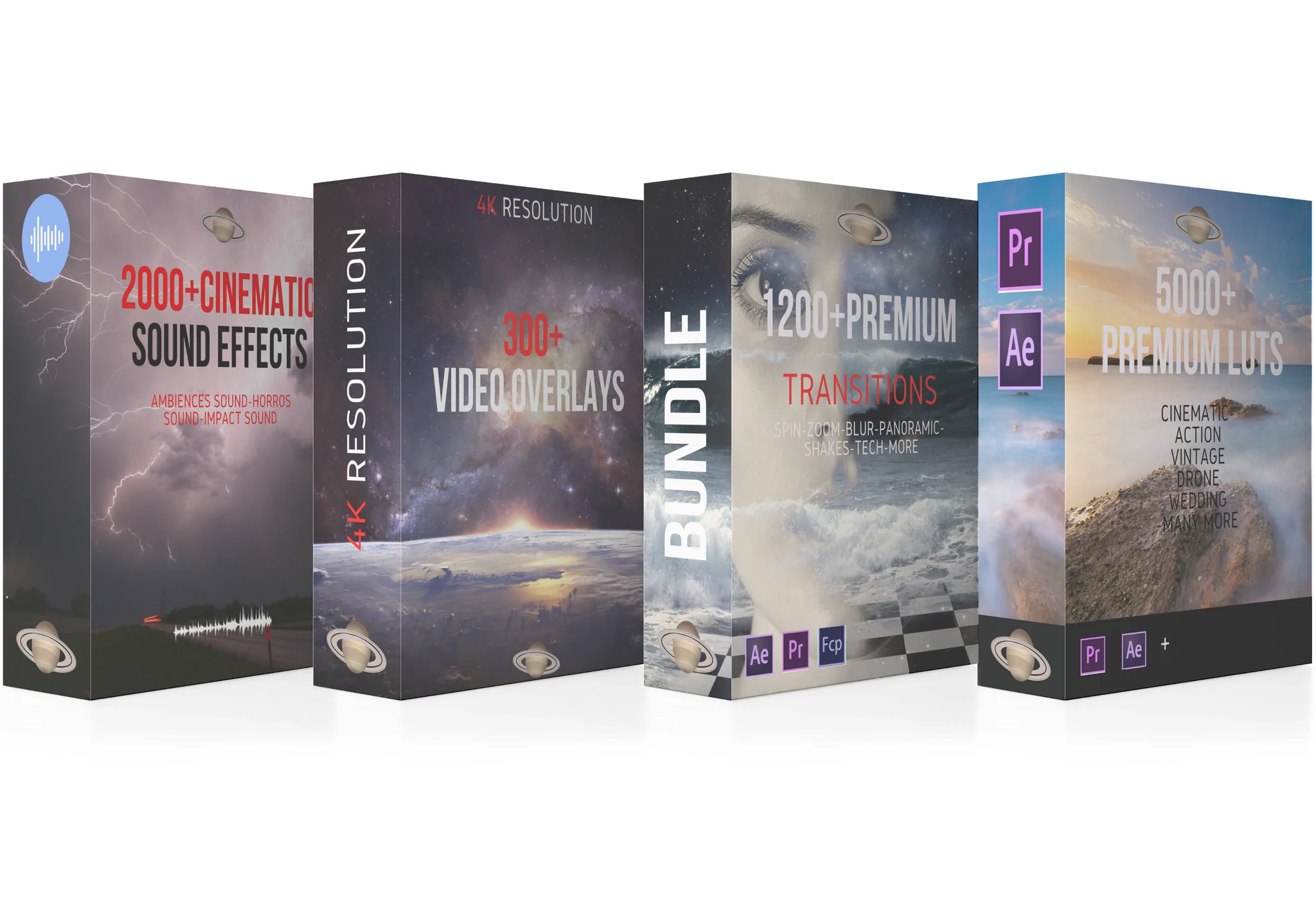 COMPLETE BUNDLE 8500+ TOOLS FOR FILMMAKERS 完整的捆绑包 8500+电影制作人工具 - 纹理叠加、视频过渡、LUT、音效、模板