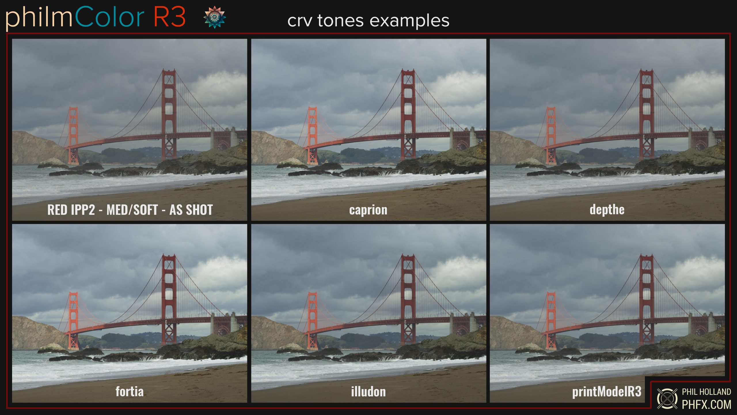 philmColor R3 - Digital Stock LUTs for RED IPP2 Color Workflow