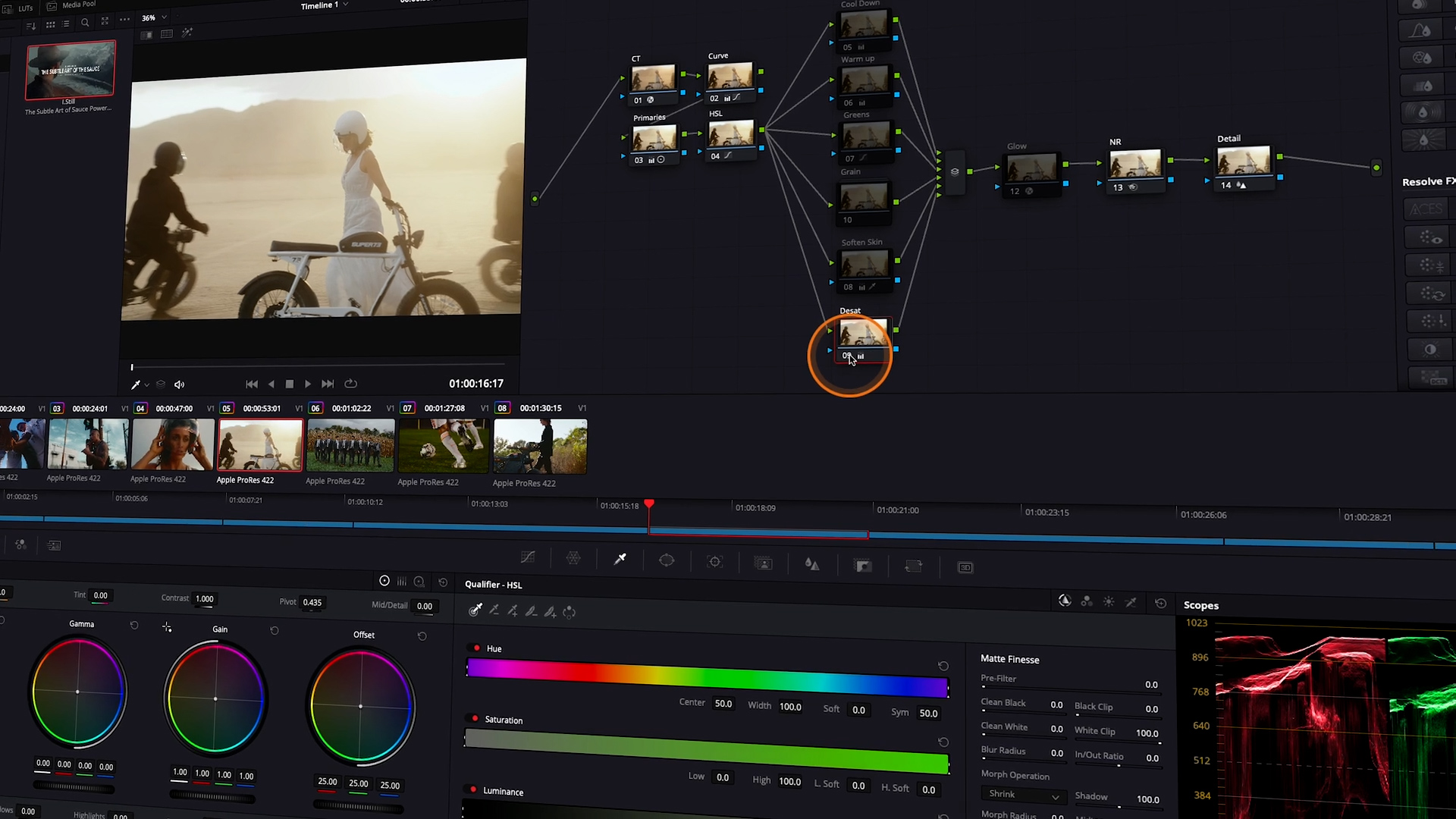 DVLOP 生活方式场景、婚礼、无人机镜头电影人的5个LUTs / PowerGrade – Davinci、PR、FCPX – DUNEFILM