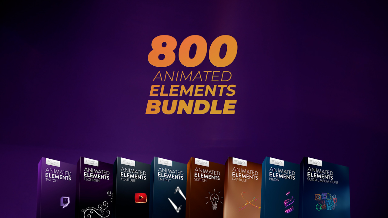 Animated Elements Bundle 6K & 4K 超过800个动画元素捆绑包 – DUNEFILM