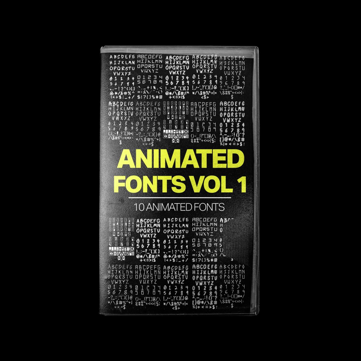 Tropic Colour – 超300多种 A-Z、0-9字母 数字 符号 手绘涂鸦MOV动画 ANIMATED FONTS VOL.1 – DUNEFILM