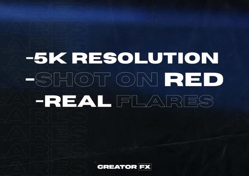 Creator FX - Anamorphic Light Flares Updated 4K 高质量变形光晕叠加视频资产