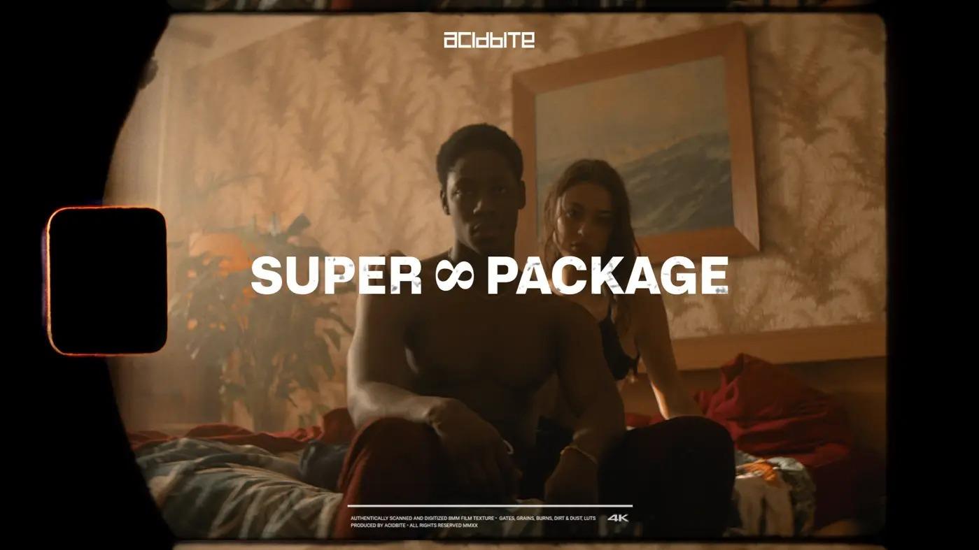 Acidbite 8毫米颗粒电影胶片烧伤污垢灰尘LUT效果包素材 SUPER 8 PACKAGE（3498） – DUNEFILM