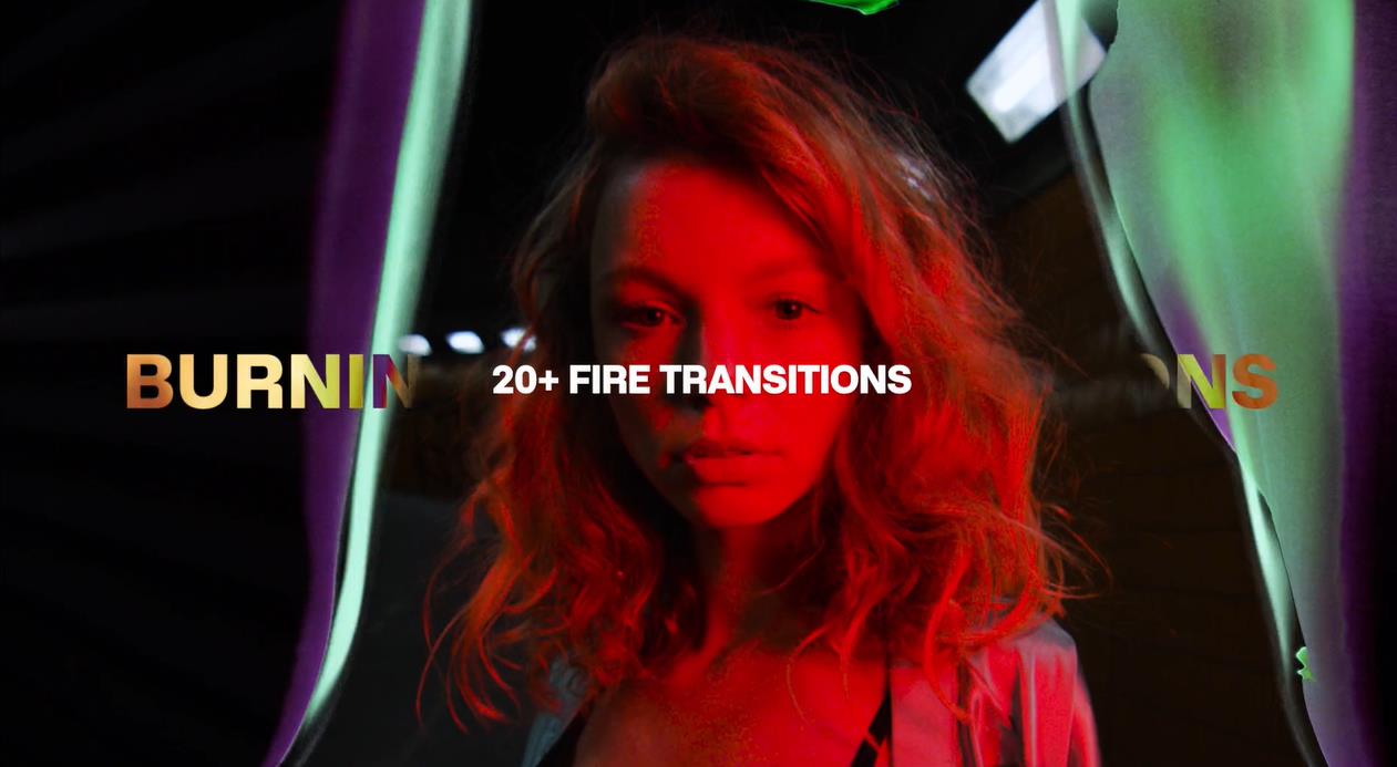 Acidbite 20个手工制作纸张火焰燃烧过渡转场支持PR&FCPX BURNING PAPER TRANSITIONS（3491）沙丘影像中心3