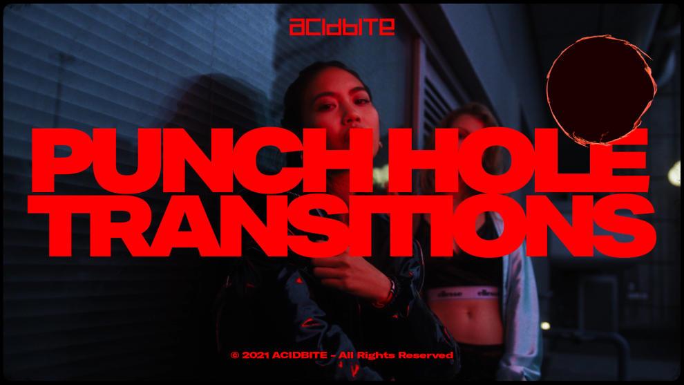 Acidbite 33个复古酸性胶卷手工打孔扫描纹理电影过渡覆盖层 PUNCH HOLE TRANSITIONS（3466）沙丘影像中心