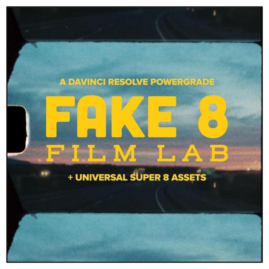 FAKE 8 FILM LAB 50多个真实SUPER 8MM胶片模拟闪烁模糊光晕抖动效果达芬奇节点+视频/音效素材（7839）