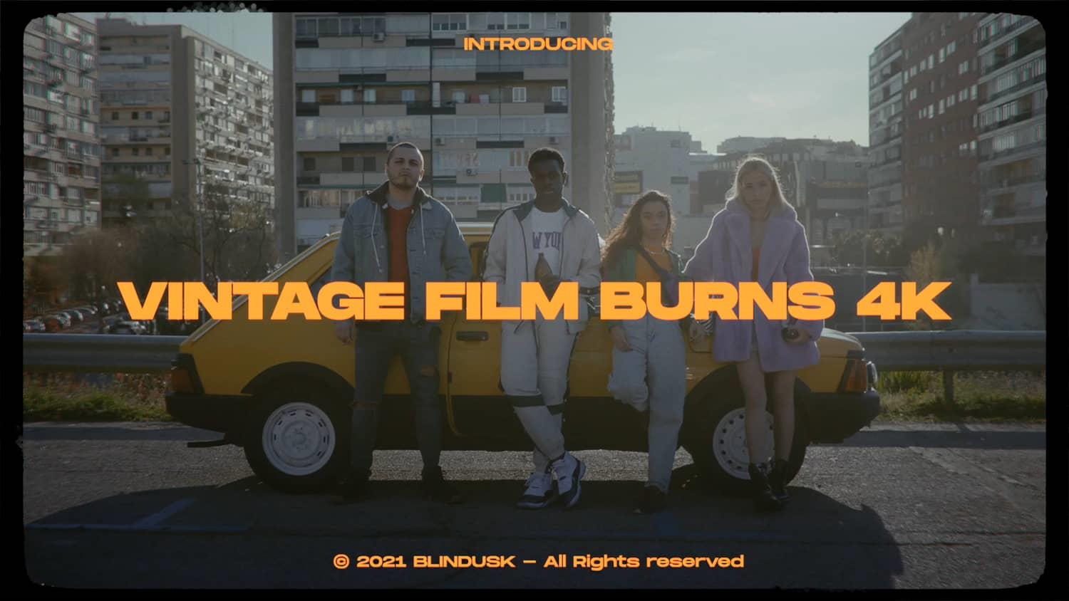 Blindusk 69个8mm复古电影燃烧胶片烧录纹理覆盖视频素材 VINTAGE FILM BURNS（5155）沙丘影像中心4