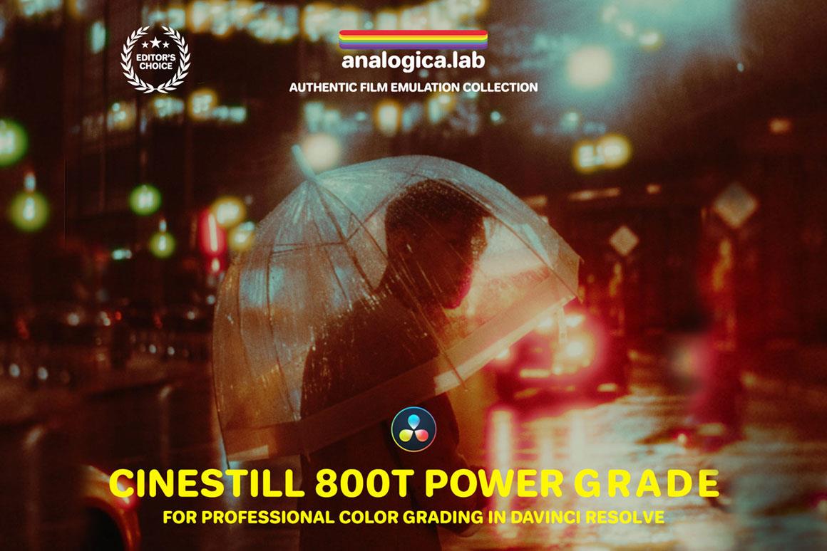 CINESTILL 800T 复古柯达胶片模拟色调光晕仿真达芬奇调色节点 CINESTILL 800T Power Grade for Professional Color Grading in DaVinci Resolve Studio（7776）