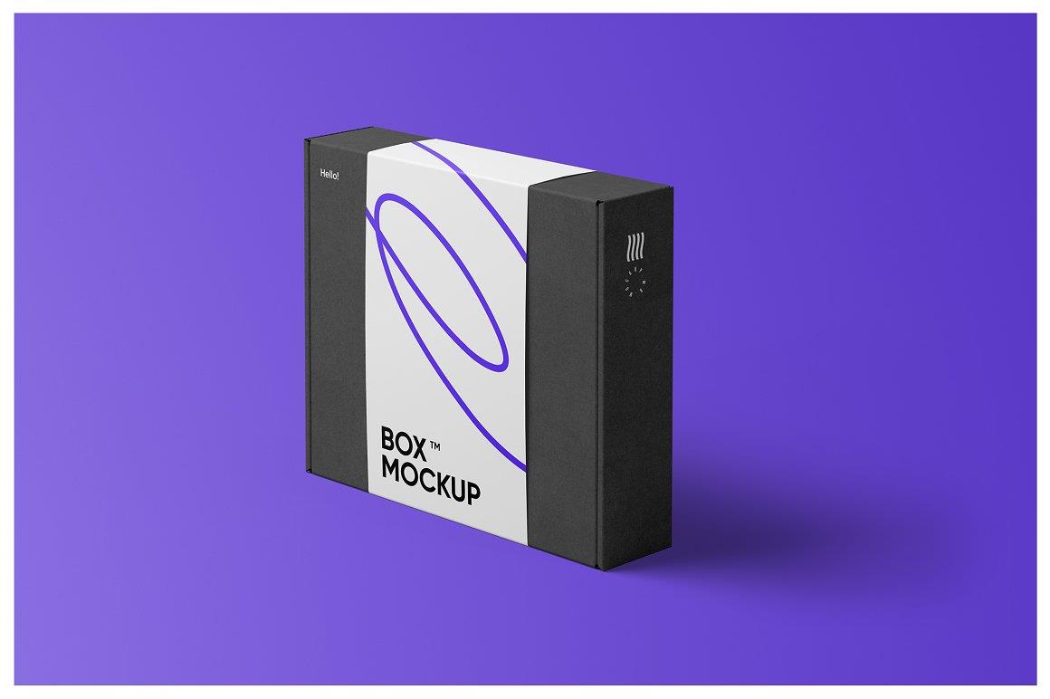 Mr.Mockup™ 22个高端产品快递纸纸板包装盒设计PSD贴图样机模板套装 Box Mockup Bundle – Mailing Box（7732）图层云1